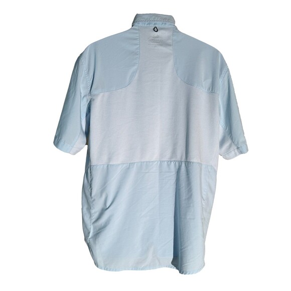 REALTREE FISHING Men's Short Sleeve Button Down Fishing Shirt Blue Medium - Picture 3 of 6
